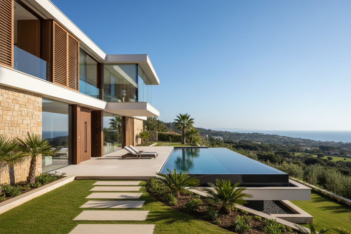 Luxuriöse Villa an der portugiesischen Küste, mit Meerblick.